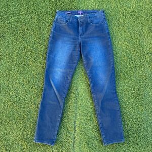 NYDJ Alina Legging Jeans Dark Wash Stretch Lift Tuck Women's Size 8 30x29
